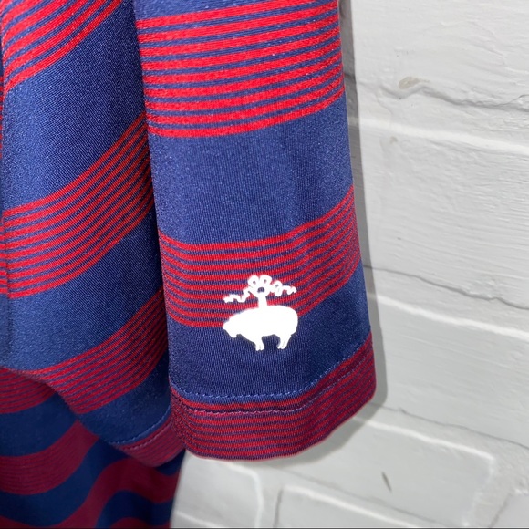 Brooks Brothers Men’s Navy Striped Polo Shirt XL - Picture 4 of 6